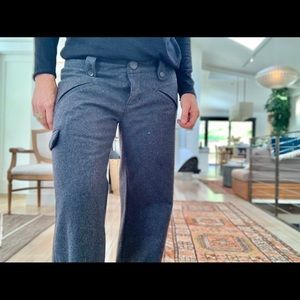 James Perse wool and lined wide leg trouser